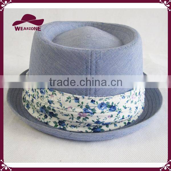 Round Top Pork Pie Short Brim Upturn Fedora Hats