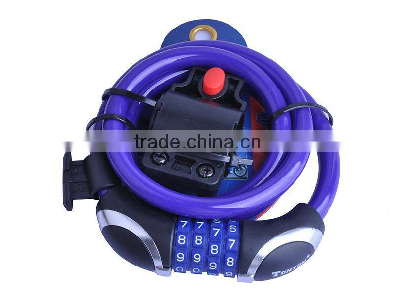 Factory Price TY563 Bicycle Combination Lock Bike Cable Lock