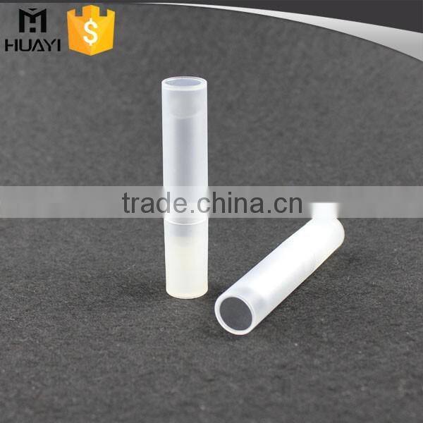 empty slim plastic packing custom lipstick with silver color tube