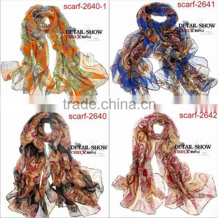 new flower style mexican scarf