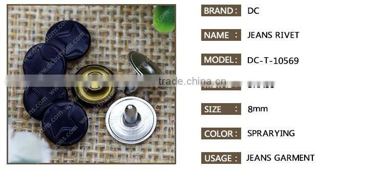 Nickle-free brass rivets metal decorative garment rivet