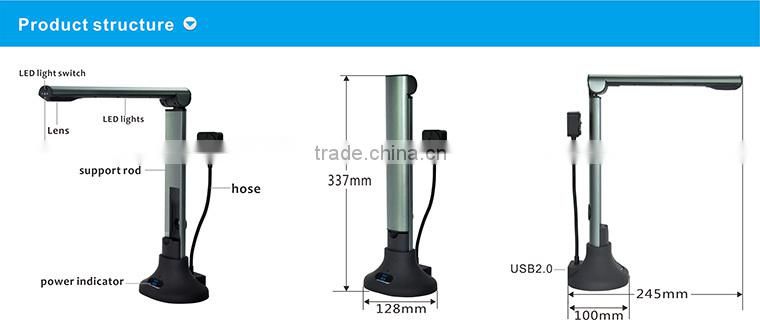 Trade asssurance supplier new dual camera high speed digital camera visual presenter