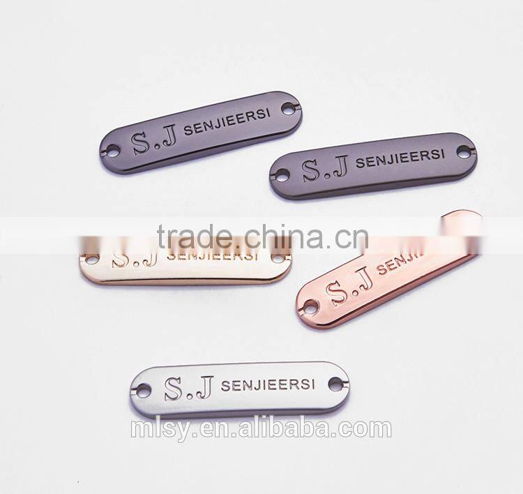 Designer metal clothing label Labels for purses Metal label for clothing