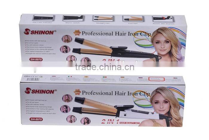 Wet and dry all in one hair straightener ionic hair curler