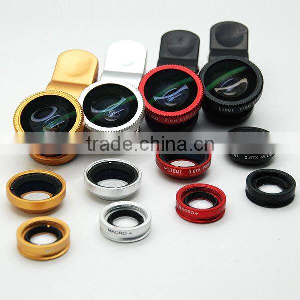 Best Universal 3 in 1 Clip Lens Wide Angle+ Macro+ Fish Eye Lens