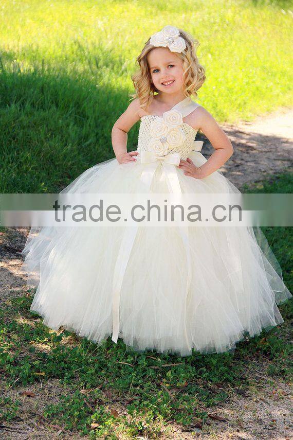 Handmade baby girls evening dresses pink flower girl dress boutique High Quality Kids dresses Flower Girl Dresses