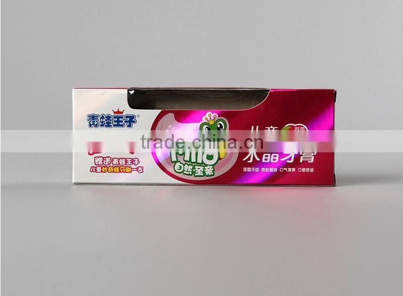 toothpaste packing box with PVC window