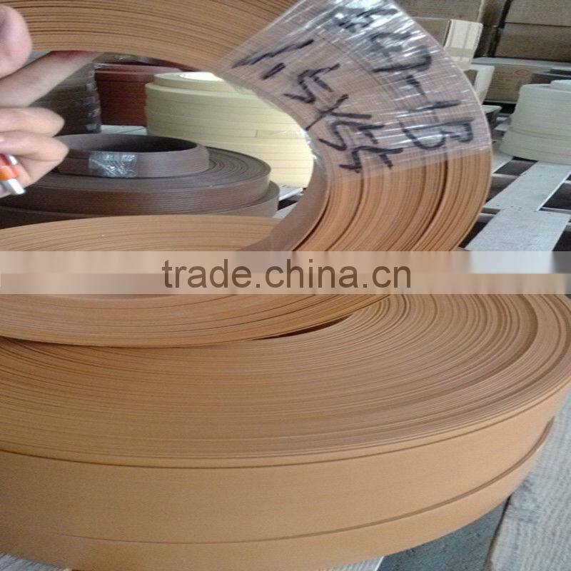 China wood grain pvc edge banding