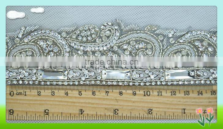 Garment accessories and beaded bridal trims for wedding dress