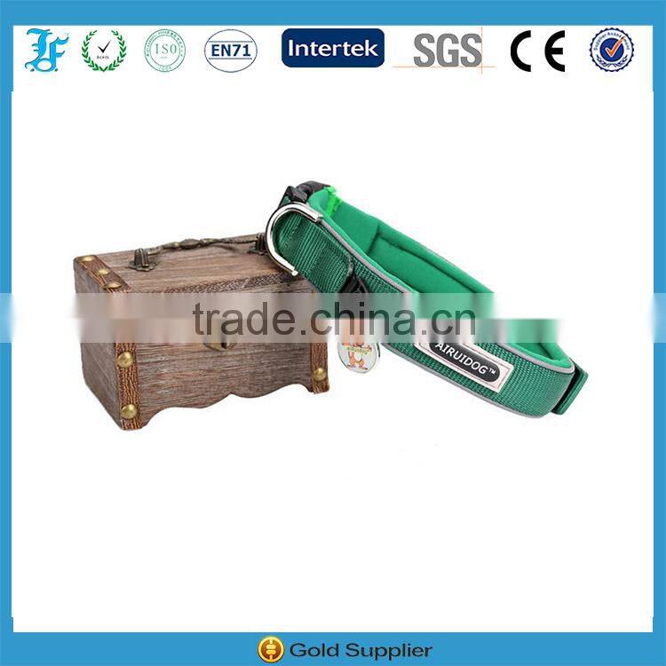 nylon webbing collar for dog with Neoprene and Velcro