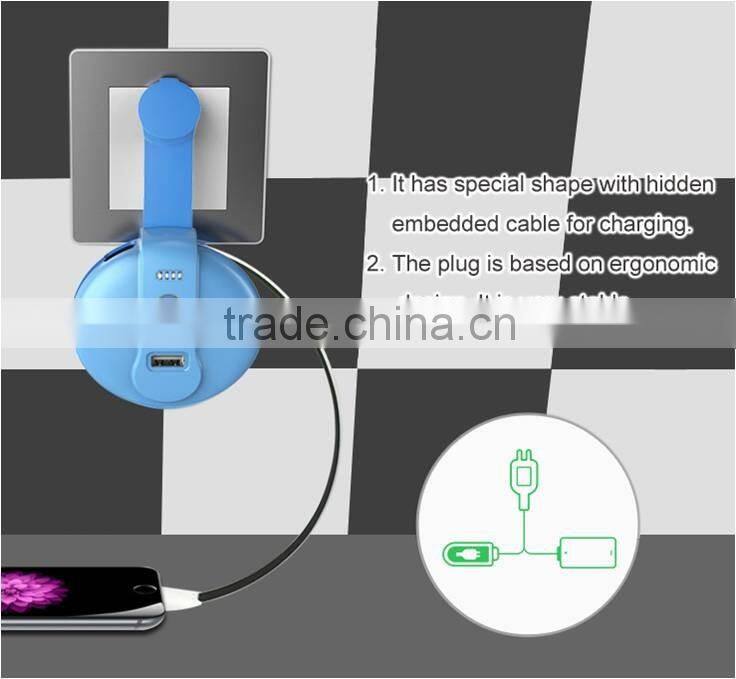 3200mAh Mini Rechargeable Portable Charger with wall charger Output USB Port