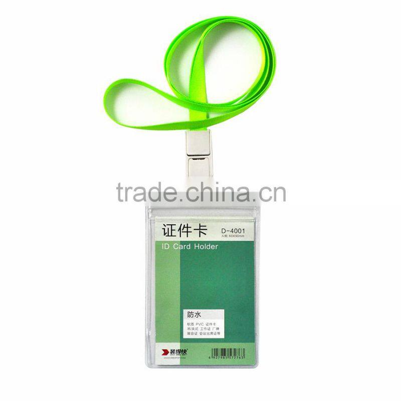 alibaba supplier RBD 0.4mm PVC Soft Frosted Badge Holder D4024