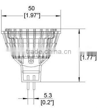 3W MR16 LED Bulb - Multifaceted Lens with COB LED