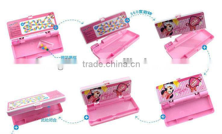 Pencil case with compartments/multi function pencil box/funny pencil caseHT8270