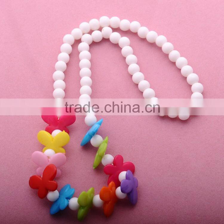 >>>2016 New arrival children kids accessories Acrylic flower girl kids necklace bracelet jewelry sets/