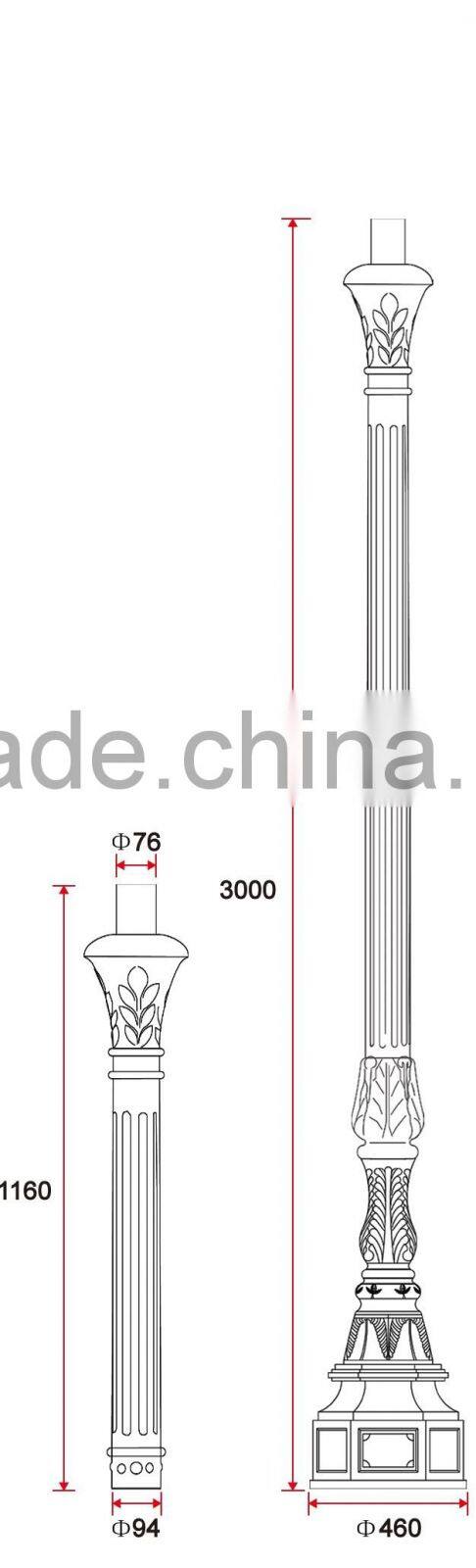 B034-1 Outdoor Lighting Antique Cast Aluminum Lamp Post