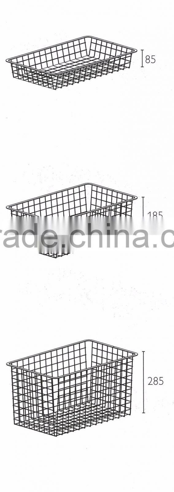 Easy to Assemble Combinable Metal Pull Out Wire Basket