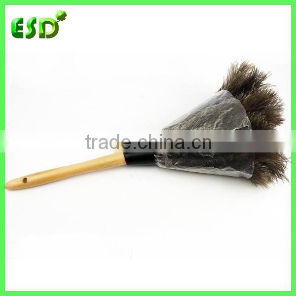 Large Natural Ostrich Feather Duster With Wooden Handle