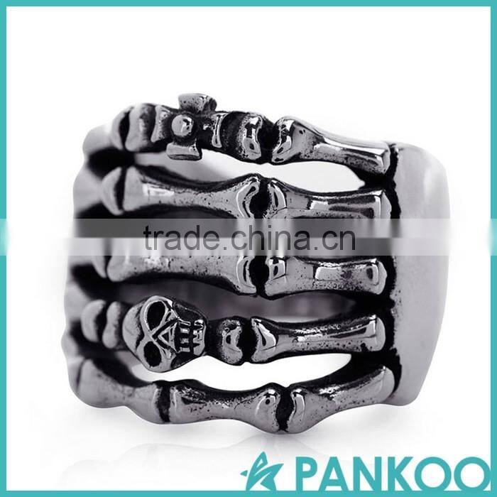 2016 Non-mainstream fashion classic retro series of various punk skull shape Thai silver and titanium unisex ring