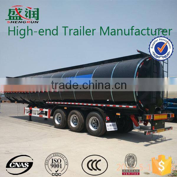 Best selling 3 axles 50cbm carbon steel petrol liquid tanker transporter trailer / fuel oil liquid tank semi trailer for sale