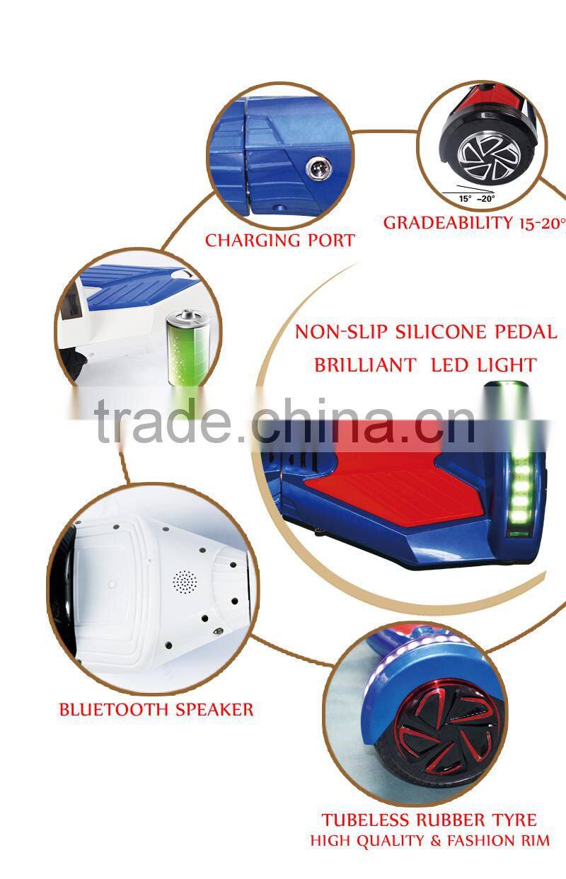 Two wheels custom 8 inch hoverboard with samsung battery with remote (PN-A6)