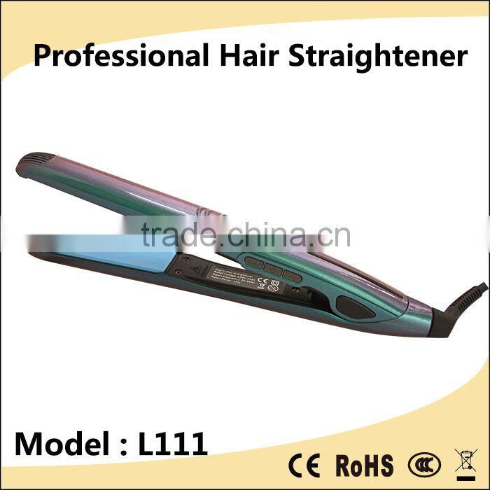 Professional Create your Own Brand LED Display Ceramic New 4 Plates Interchangeable Plate Hair Crimper