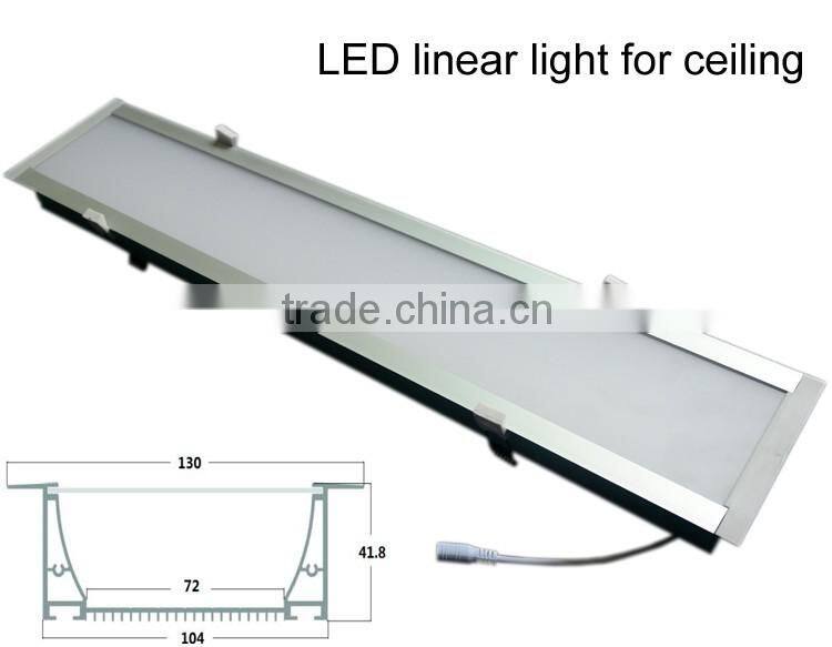 Factory new designed Anodized silver LED linear light for suspension light