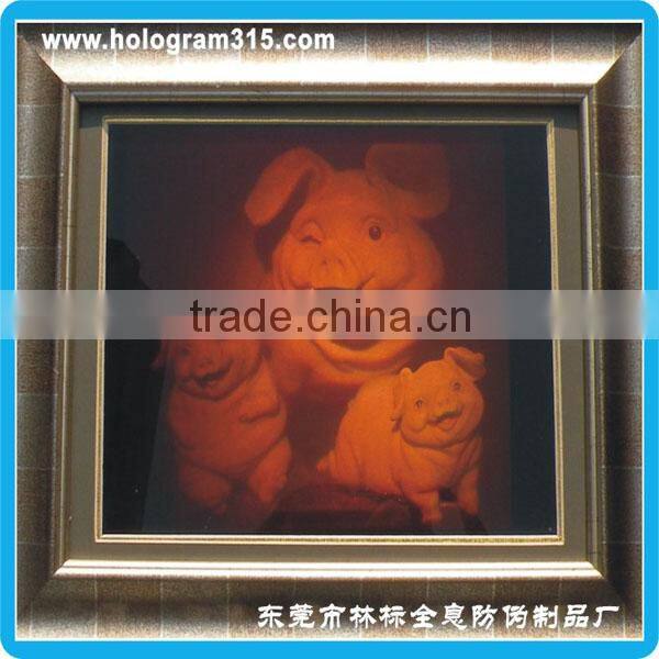Customized 3d bridegroom wedding holographic art picture in china