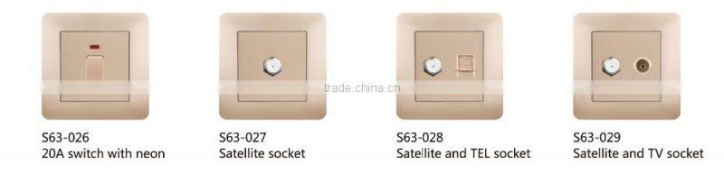 5 pin MF(Muti-Function) Outlet Universal wall switch and socket