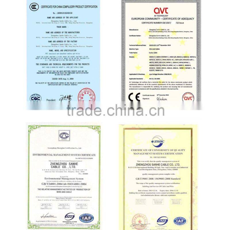 copper conductor PVC insualtion wire/PVC copper wire/XLPE wire/450/750V wire