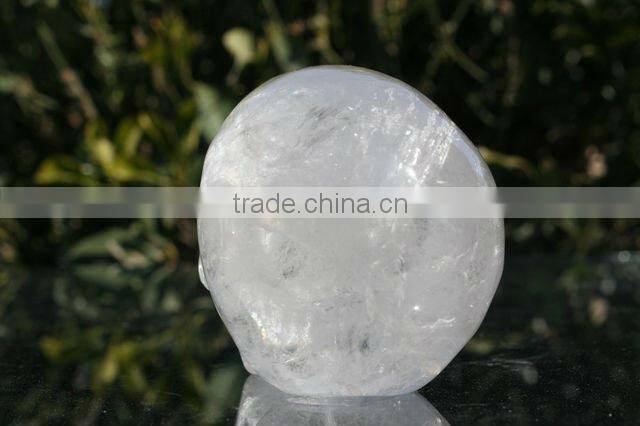 Rare Stuning Quartz Rock Crystal Skull Carving