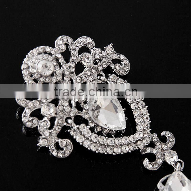 Wholesale Fashon Ladies Crystals Brooch Flower Corsage Pins
