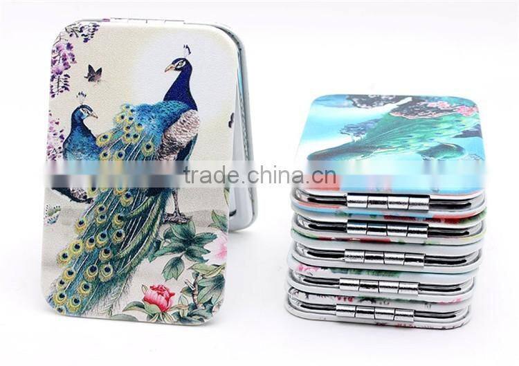 Epoxy dome rectangle pocket mirror