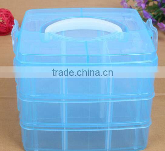 27.6X16.5X5.6cm In Stock Rectangle Useful 15 Grid Plastic Adjustable Jewelry Organizer Box Storage Container Case