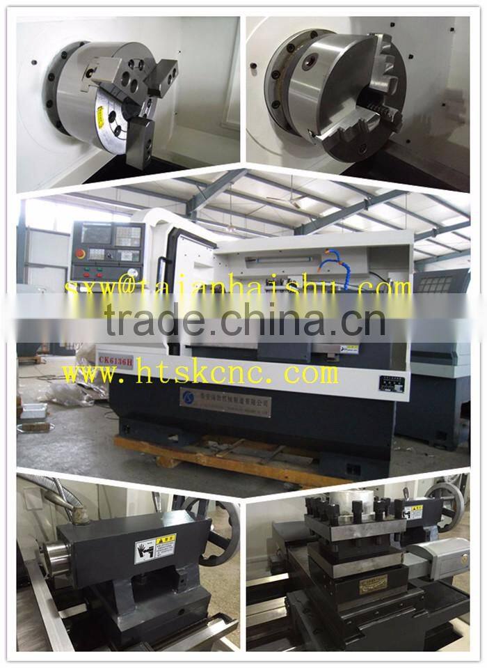 CNC lathe machine for turning aluminum metal