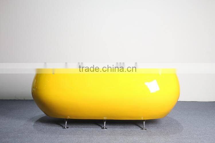 fiberglass 2 seater standing half ball sofa chair