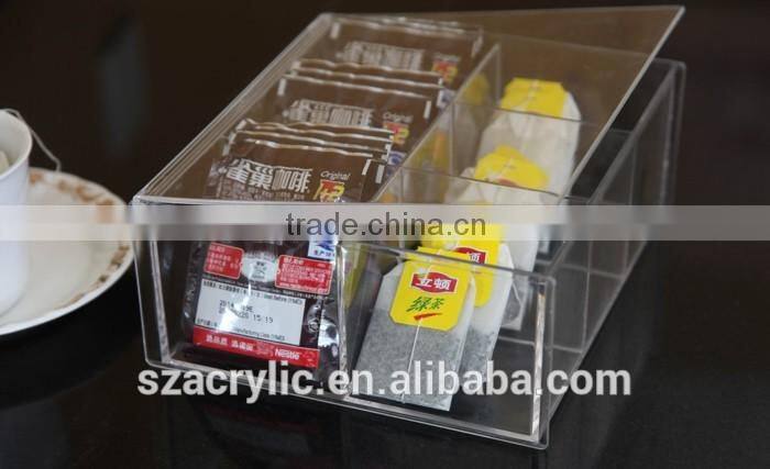 Unique high transparent acrylic tea-bag box acrylic small tea box wholesale