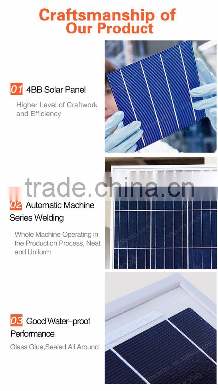 China best wholesale 4BB 250 255 260 265 270 275 300 305 310 315 320 watt photovoltaic solar panel with high quality