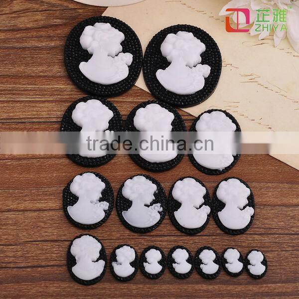 Fashion Resin Cameos,Flat Back resin cameo setting