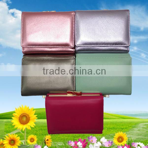 Fancy multicolor with elegant appearance leather clutch wallet clip for ladies/girls