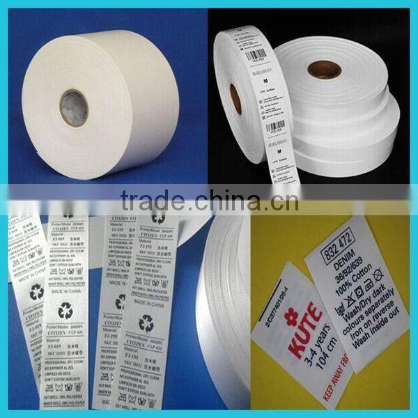 China Good Quality 100% polyester Cheap cloth printing care label