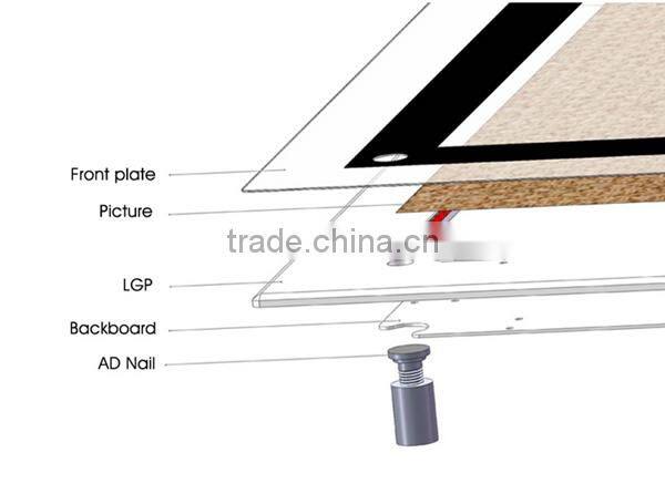 custom size acrylic led photo frame