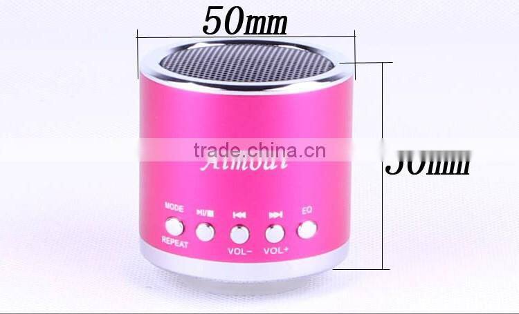 Portable mini speaker Micro TF card Line in audio input function FM audio