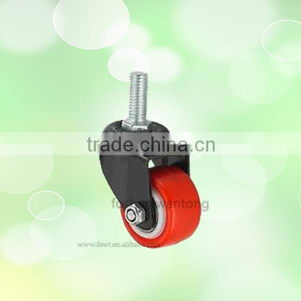 2.5 inch Suitcase Caster With Total Brake, PU Furniture Caster