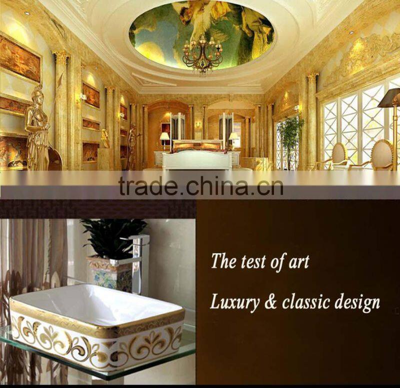 Beautiful ceramic classic bathroom art basin