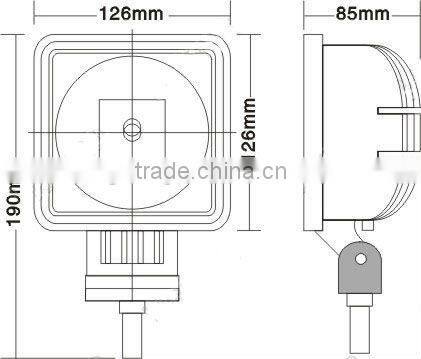 30W LED WORK LIGHT Driving Fog Lamp High Intensity LED WORK LIGHT for 4x4 Accessories Offroad LED Work Lamp
