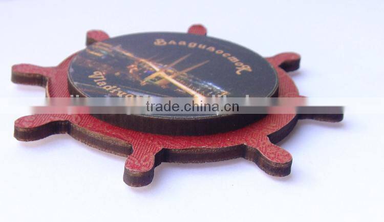 wholesale price multicolor design wooden fridge magnet
