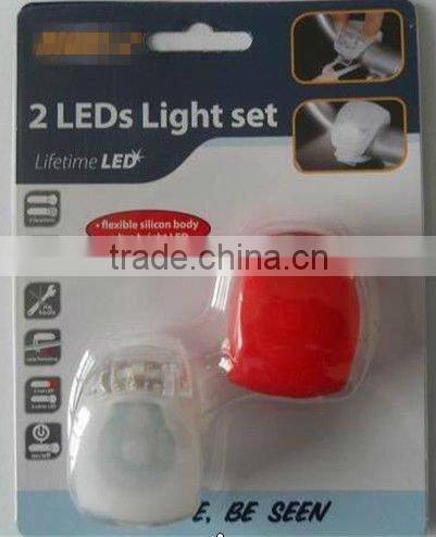 high brightness cycle warning bike light mini silicone led bicycle light