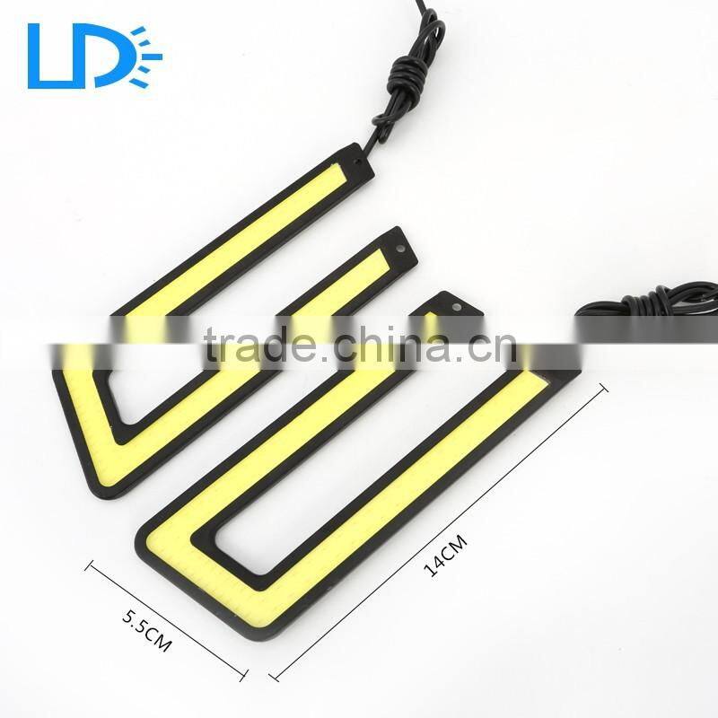 Good quality cob 12V car daytime running lights universal drl for all cars