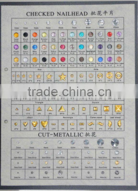 Checked Nailhead & Cut-Metallic